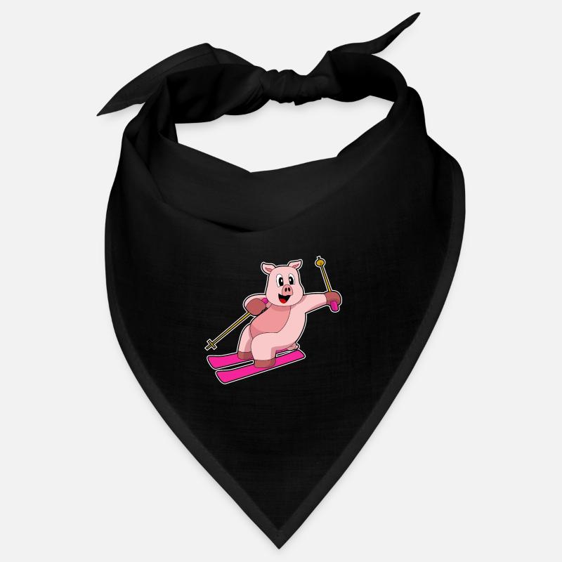 Pig Skier Ski Bandana