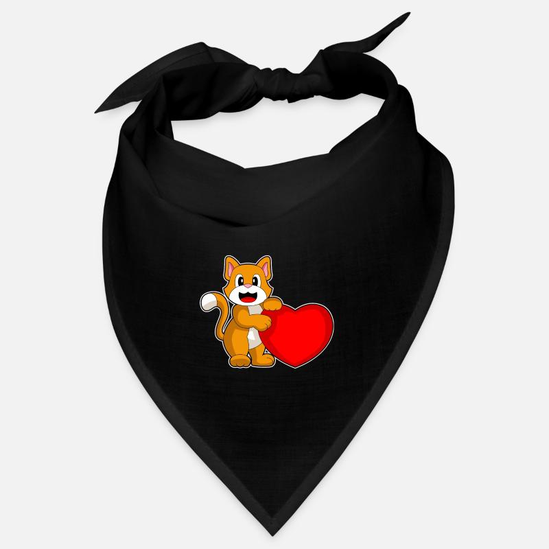 Coeur de chat Bandana