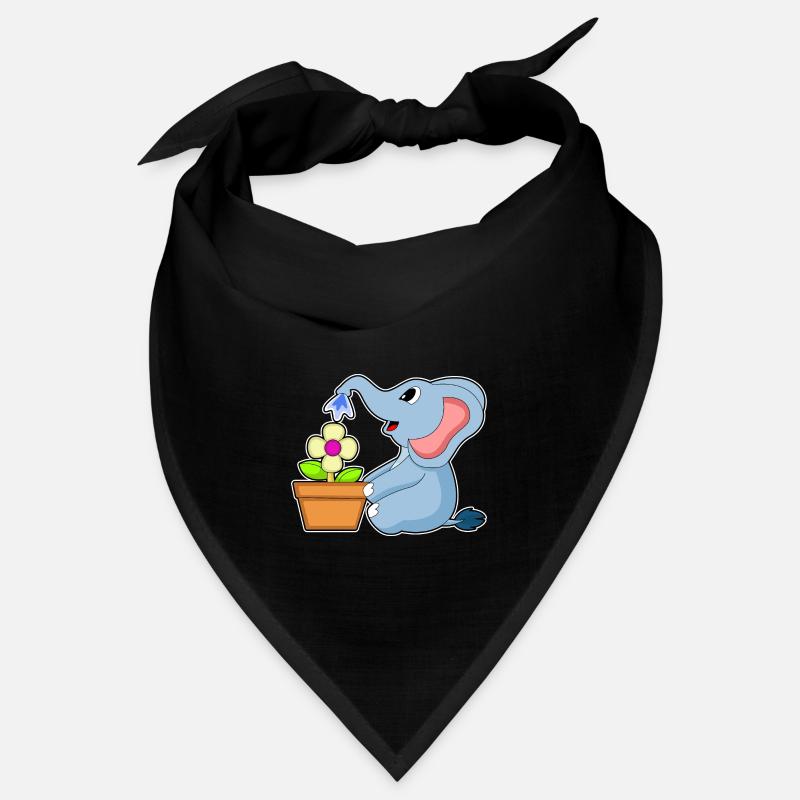 Elefant Blumentopf Blume Bandana