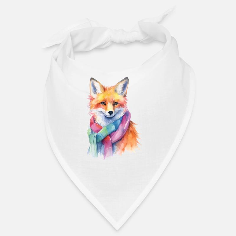 Fuchs mit Schal Bandana