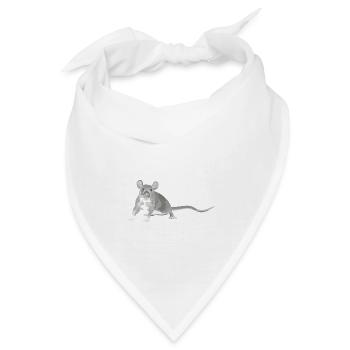 Ratte Maus Nagetier Tier - Bandana - Weiß - Vorne