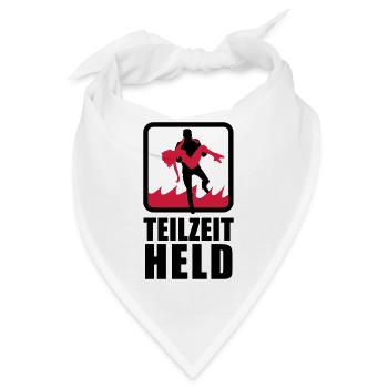 Teilzeit Held mit Flammen - Bandana - Weiß - Vorne