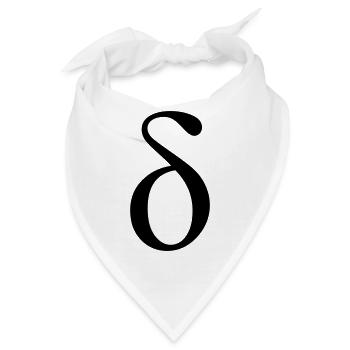 griechischen Buchstaben Delta - Bandana - Weiß - Vorne