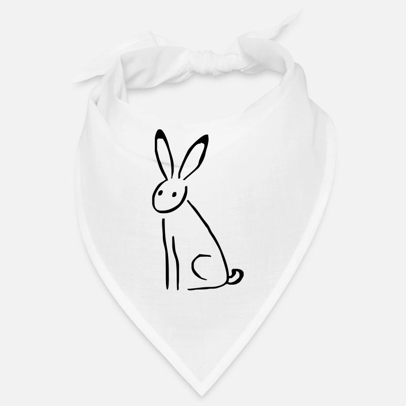 Hase - Bandana - Weiß