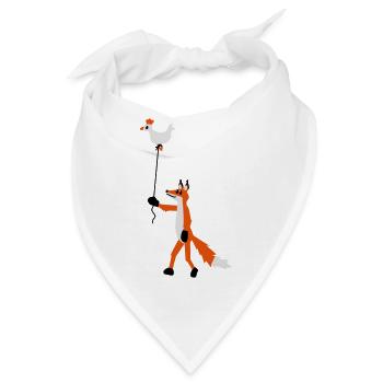 Fuchs und Henne - Bandana - Weiß - Vorne