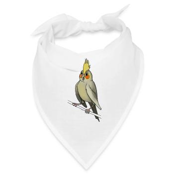 Nymphensittich Vogel Vögel Käfig Kanarienvogel - Bandana - Weiß - Vorne