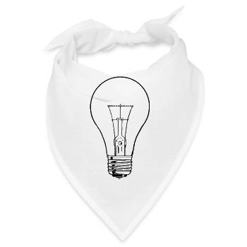 Glühbirne - Bandana - Weiß - Vorne