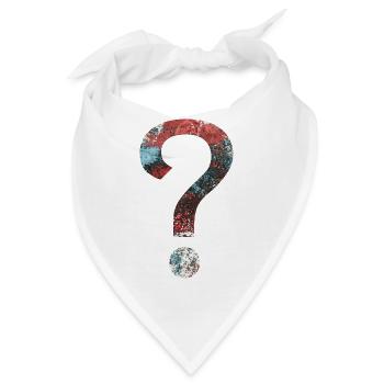 Abstract Question Mark - Bandana - Weiß - Vorne