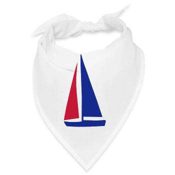 Segelboot - Bandana - Weiß - Vorne