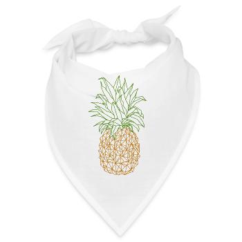 Geometrische Ananas - Bandana - Weiß - Vorne
