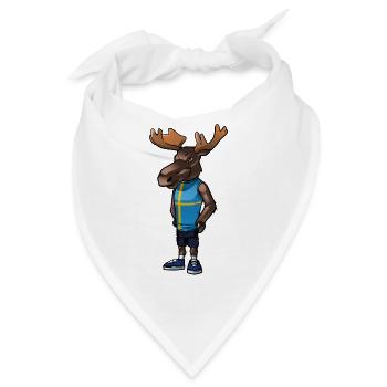 Schwedischer Elch - Bandana - Weiß - Vorne