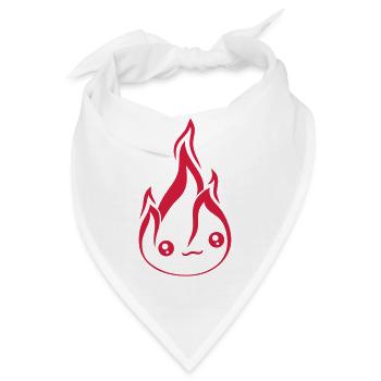 klein suess gesicht niedlich comic cartoon feuer f - Bandana - Weiß - Vorne