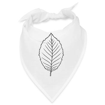 kontur buche blatt baum pflanze form clipart desig - Bandana - Weiß - Vorne