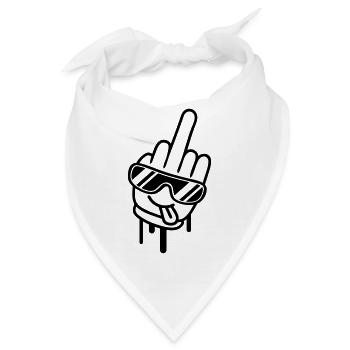 Cool Fuck Off Hand - Bandana - Weiß - Vorne