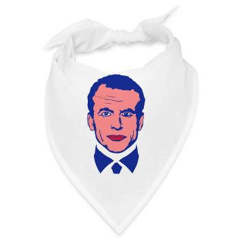 Emmanuel Macron president Frankreich - Bandana - Weiß - Vorne