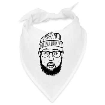 Hipster - Bandana - Weiß - Vorne