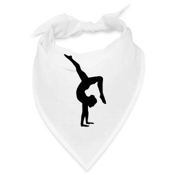 Turnerin Kunstturnen Bodenturnen - Bandana - Weiß - Vorne