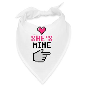 She's Mine 8-Bit - Bandana - Weiß - Vorne