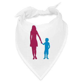 sohn mutter muttertag mama und junge muttertag kin - Bandana - Weiß - Vorne