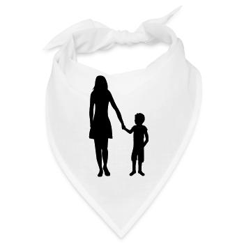 liebe sohn mutter muttertag mama und junge muttert - Bandana - Weiß - Vorne
