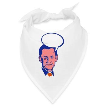 Nicolas Sarkozy Präsident Blase Gesicht höflicher Führer - Bandana - Weiß - Vorne