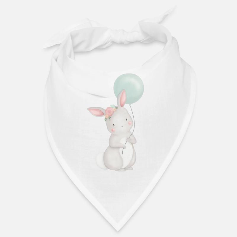 Hase luftballon - Bandana - Weiß