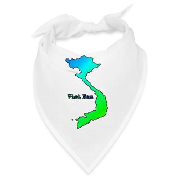 Land in Asien - Vietnam - Bandana - Weiß - Vorne