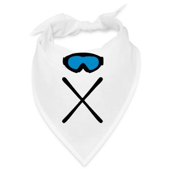Skier & Skibrille - Bandana - Weiß - Vorne