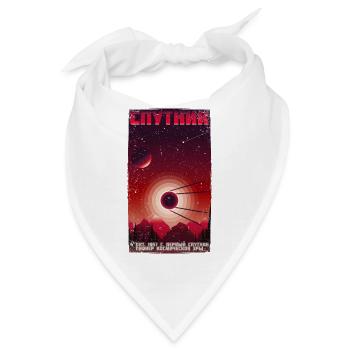 SPUTNIK Satellit Vintage Plakat - Sowjetunion - Bandana - Weiß - Vorne
