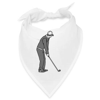 Golfer Clipart Design - Bandana - Weiß - Vorne