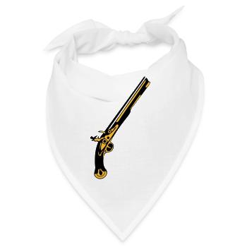 Alte Waffe Waffe Revolver - Bandana - Weiß - Vorne