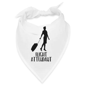 Stewardess Flight Attendant Steward Beruf - Bandana - Weiß - Vorne
