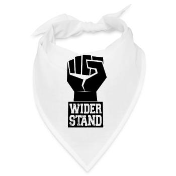 WIDERSTAND DEMO CORONA AUFSTAND - Bandana - Weiß - Vorne