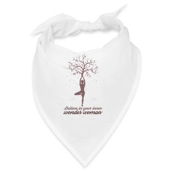 Believe in your inner super powers - Yoga Design - Bandana - Weiß - Vorne