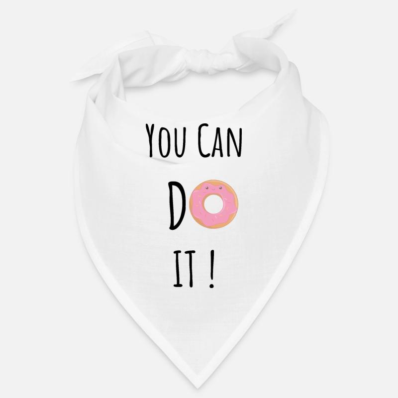 You can do it, do it, donut - Bandana - Weiß
