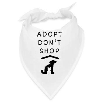adopt, don´t shop - Tierliebe /Haustiere - Bandana - Weiß - Vorne