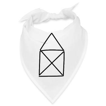 Das Haus vom Nikolaus - Bandana - Weiß - Vorne