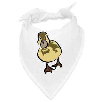 Ente Entchen Quak - Bandana - Weiß - Vorne