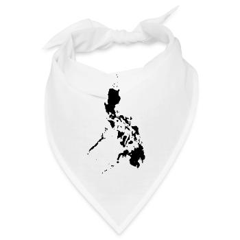 Philippinen Karte - Plott - Bandana - Weiß - Vorne