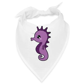 Seepferdchen - Bandana - Weiß - Vorne