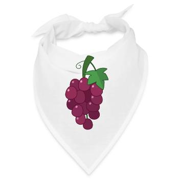 Weintrauben - Bandana - Weiß - Vorne