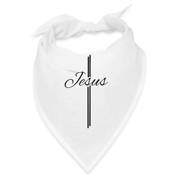 Jesus Kreuz - Christliche Designs - Bibel - Gott - Bandana - Weiß - Vorne