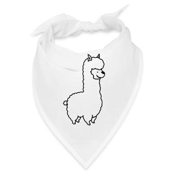 Alpaka - Bandana - Weiß - Vorne