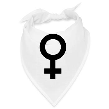 weibliches Symbol - Bandana - Weiß - Vorne
