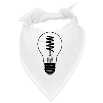 Elektriker Glühbirne - Bandana - Weiß - Vorne