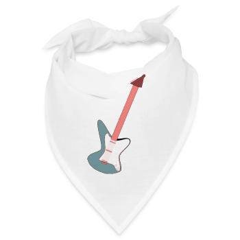 E- Gitarre - Bandana - Weiß - Vorne