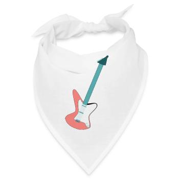 E- Gitarre - Bandana - Weiß - Vorne
