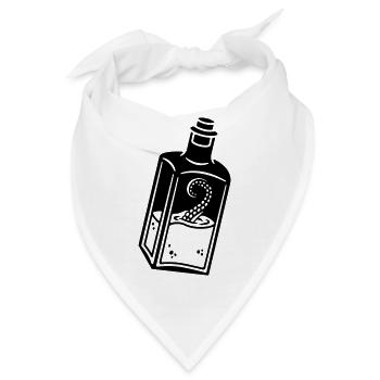 Oktopus in der Flasche - Bandana - Weiß - Vorne