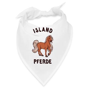 Pferde Spruch Pferdenarr Pferdeliebe Islandpferde - Bandana - Weiß - Vorne