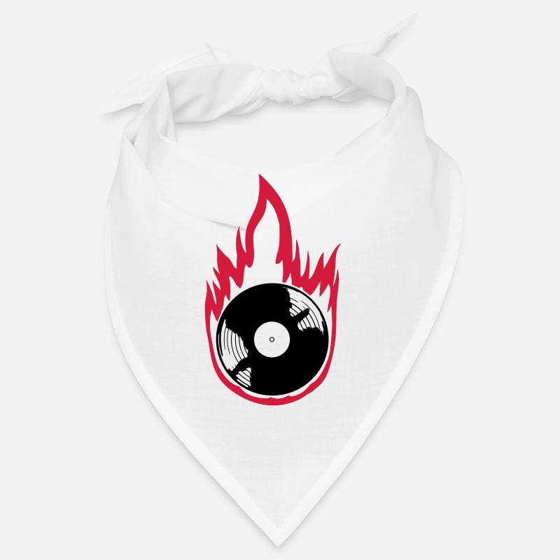 Fire Vinyl Record Music Bandana